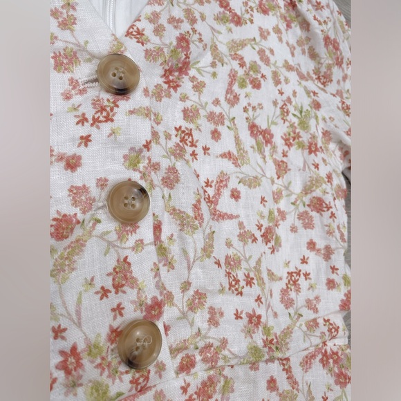 Adelyn Rae Women’s Summer Floral Dress sz Small (100% Linen) - Picture 6 of 7